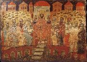 unknow artist The Council of Nicaea i,Melkite icon from the 17 century Sweden oil painting artist